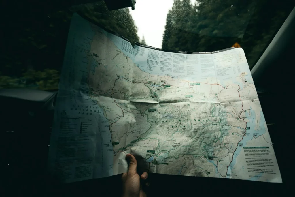 person holding map